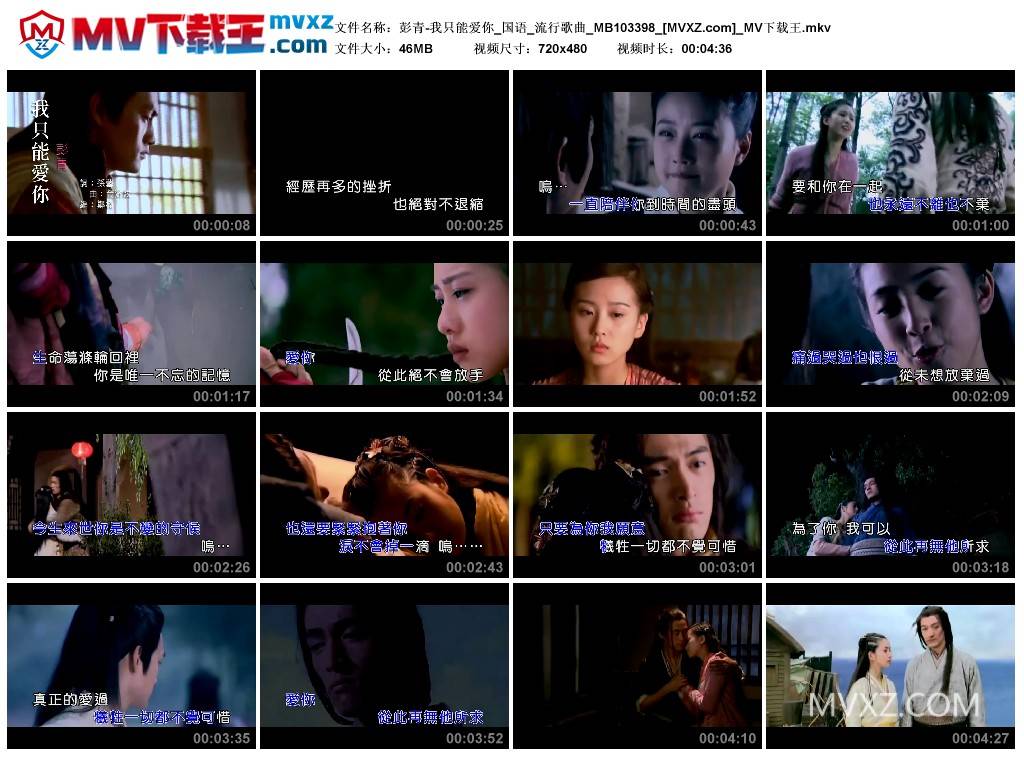 彭青-我只能爱你_国语_流行歌曲_MB103398